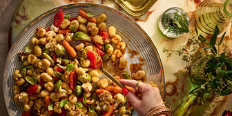 One-Pan Gnocchi with Roasted Mixed Vegetables