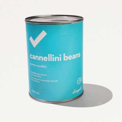 Longo&rsquo;s canned cannellini beans 540 mL &ndash; high-fiber white beans for soups and salads.