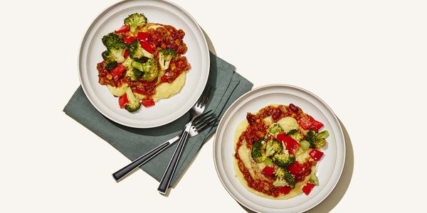 ROASTED BROCCOLI CHILI POLENTA