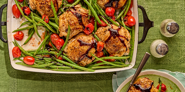 OVEN ROASTED CHICKEN AND GREEN BEANS