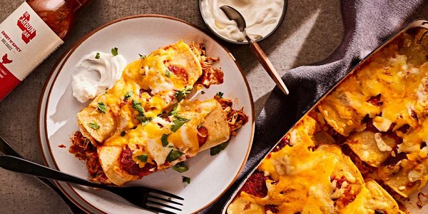 PULLED CHICKEN ENCHILADAS