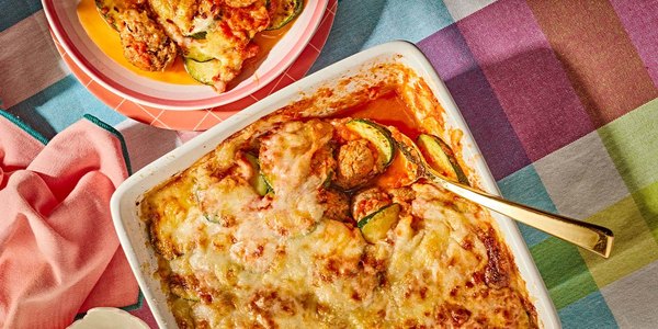 SMASHED MEATBALL ZUCCHINI LASAGNA