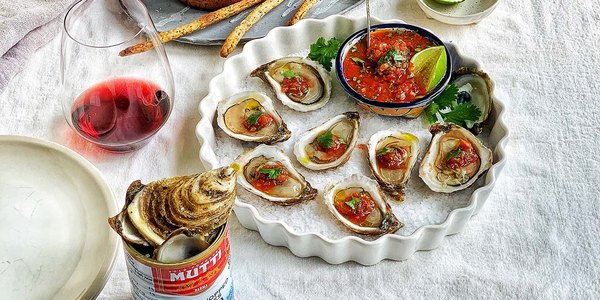 OYSTERS ON THE HALF SHELL WITH ANY SEASON SALSA
