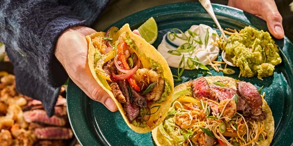 CAST IRON SURF & TURF FAJITAS