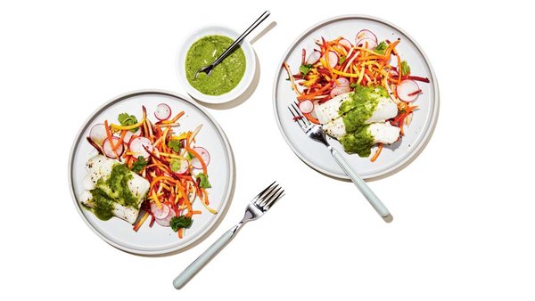 HADDOCK WITH RADISH SALAD