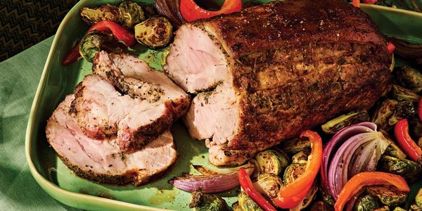 HOLIDAY PORCHETTA WITH PAN VEGETABLES
