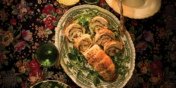 PISTACHIO AND PARSLEY STUFFED TURKEY BREAST