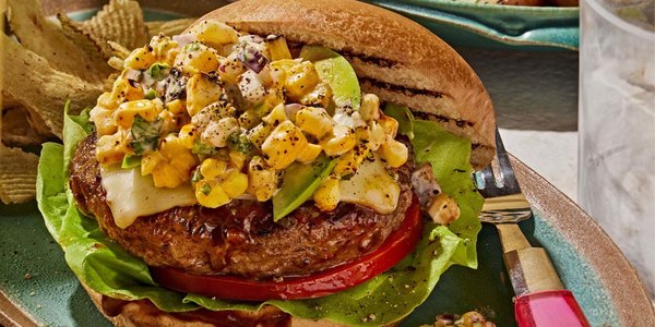 STREET CORN ANGUS BURGERS