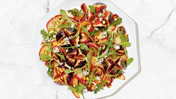 WARM HONEYED PEAR AND CHESTNUT SALAD