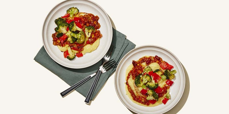 ROASTED BROCCOLI CHILI POLENTA