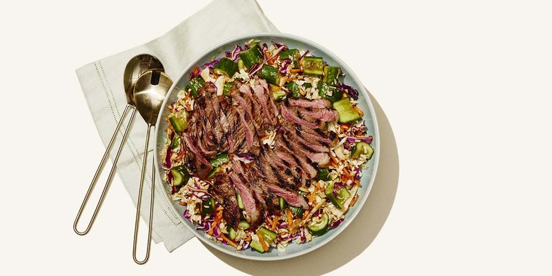 SMASHED CUCUMBER BEEF SALAD