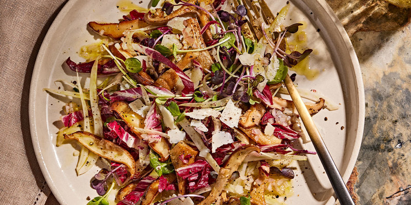 FENNEL, RADICCHIO AND MUSHROOM SALAD
