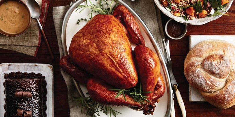 CIDER BRINED GRILLED ROASTED TURKEY