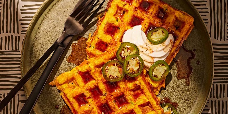 JALAPENO SWEET POTATO WAFFLES