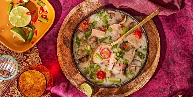 LEMONGRASS COCONUT SOUP WITH CHICKEN