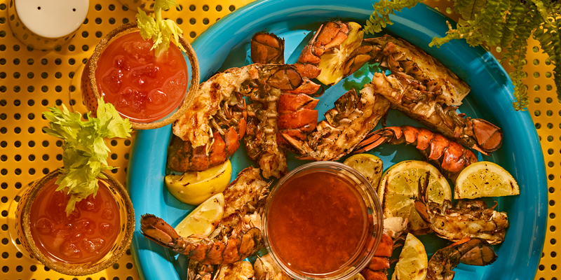 LOBSTER TAIL WITH SPICY CAESAR BUTTER