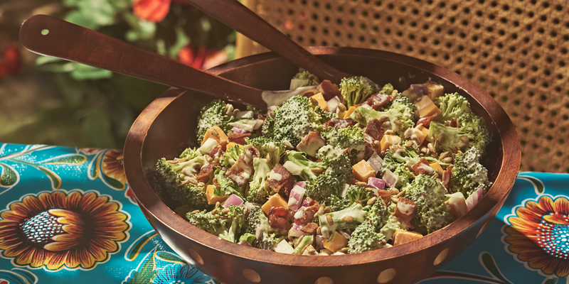 MAPLE BACON AND CHEDDAR BROCCOLI SALAD