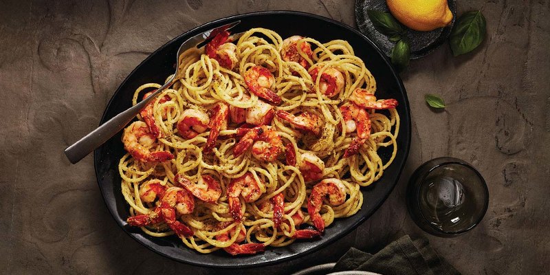 LONGO&rsquo;S PESTO SHRIMP PASTA