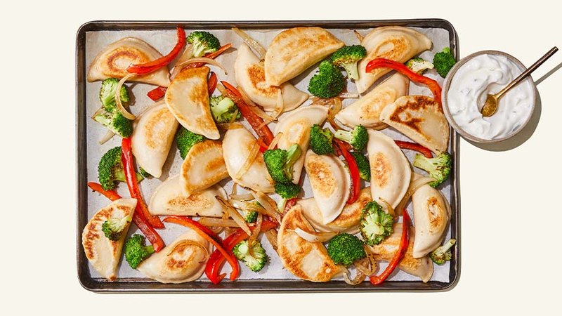 PEROGIES SHEET PAN DINNER