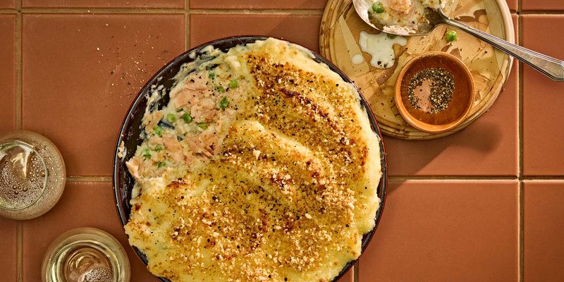 POTATO-TOPPED SALMON PIE