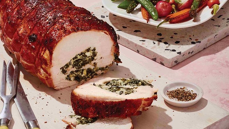 SPINACH FETA STUFFED TURKEY BREAST