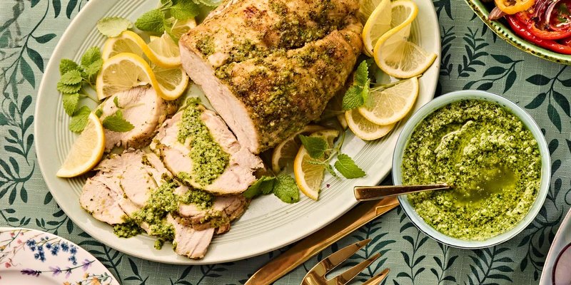 SPRING PEA PESTO TURKEY ROAST