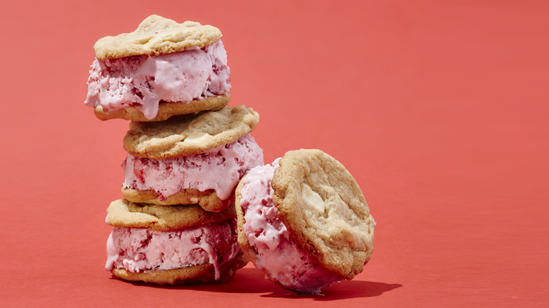 STRAWBERRY SHORTCAKE ICE CREAM SANDWICHES