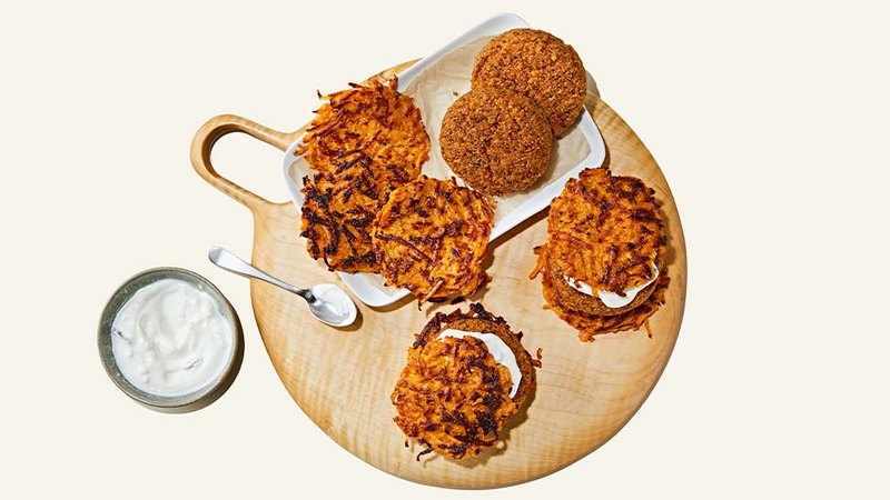 SWEET POTATO FALAFEL BURGERS