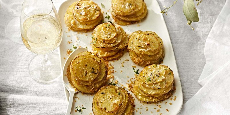 THYME-ROASTED POTATO STACKS
