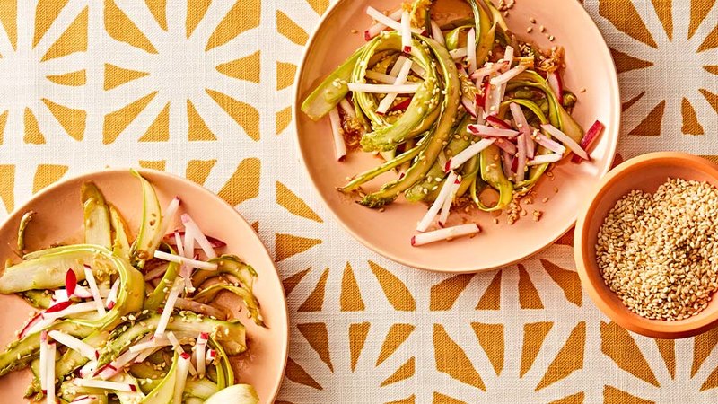 TOASTED SESAME MARINATED ASPARAGUS SALAD