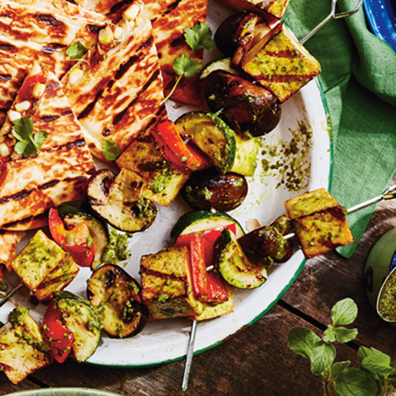 TOFU KABOBS WITH HERB SAUCE